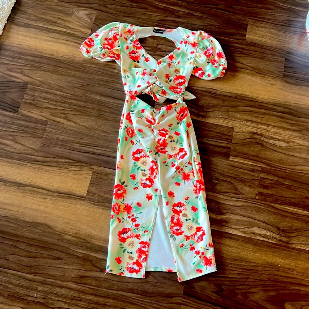 Sexy Floral midi dress